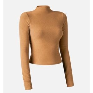 OGL Eco-Mousse® Thermal Brushed Mock Neck Crop Top